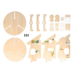 Oribel PortaPlay House of Fun (White Wood) - showing the component parts