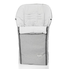 BabyStyle Prestige3 Active Travel System (White/Frost) - showing the included footmuff