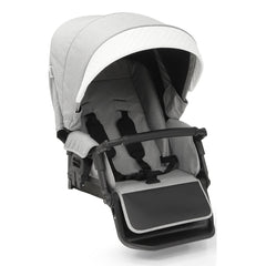 BabyStyle Prestige3 Active Travel System (White/Frost) - showing the seat unit with its hood extended