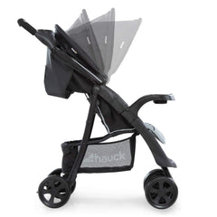 Hauck Shopper Neo II (Caviar Silver) - showing the stroller`s adjustable canopy