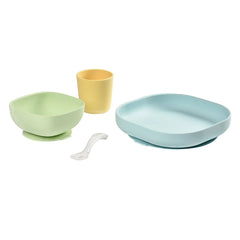 BEABA Silicone Meal Set (Natural) - showing the included items