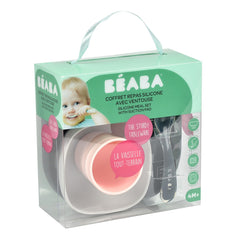 Beaba Silicone Feeding Meal Set - 4 Piece (Night Blue) - showing the set within its packaging