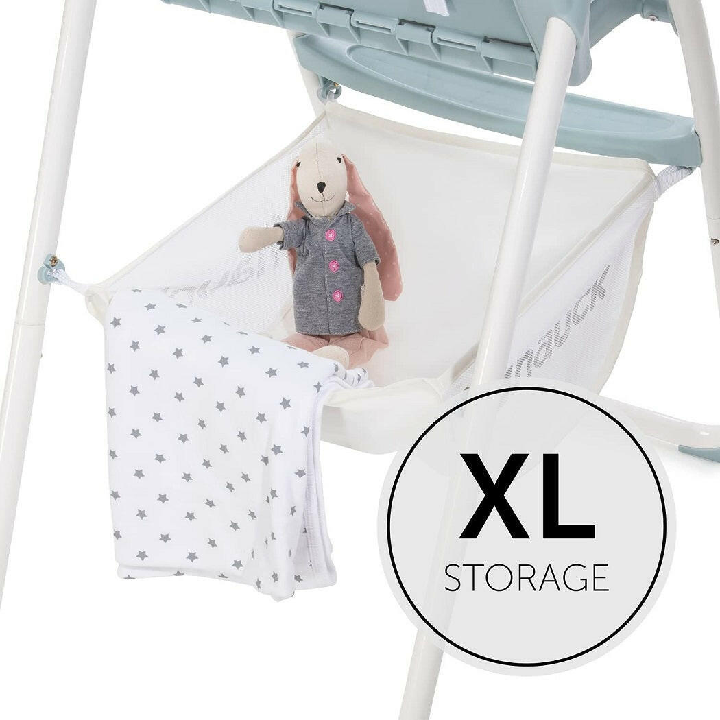 Hauck Sit N Fold Highchair (Space) - showing the highchiar`s large storage basket