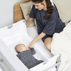 SnuzPod⁴ Bedside Crib 3-in-1 (Dove Grey) - lifestyle image