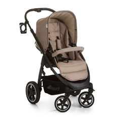 Hauck Soul Plus Trio Set (Melange Beige Almond) - showing the chassis and seat unit together as the pushchair in forward-facing mode