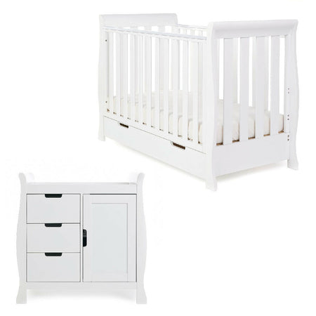 Obaby Stamford Mini Sleigh 2 Piece Room Set White
