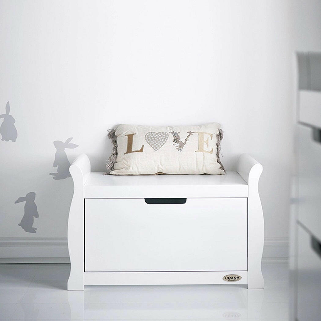 White Obaby Stamford Sleigh Toy Box
