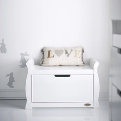 Obaby Stamford Sleigh Toy Box (White) - lifestyle image