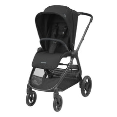 Maxi-Cosi Street Plus (Total Black) - showing the seat unit and chassis together as the pushchair in forward-facing mode