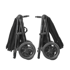 Maxi-Cosi Street Plus (Total Black) - showing the pushchair folded in both modes