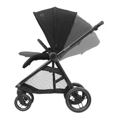 Maxi-Cosi Street Plus (Total Black) - showing the pushchair`s reclinable seat and adjustable leg rest