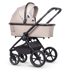 Venicci Tinum 2.0 Travel System 3-in-1 (Sabbia) - showing the carrycot and chassis together as the pram