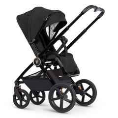 Venicci Upline Travel System 3-in-1 (All Black) - showing the seat unit and chassis together as the pushchair in parent-facing mode
