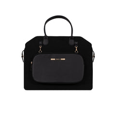 Venicci Upline Travel System 3-in-1 (All Black) - showing the included changing bag. The small bag is detachable and can be used as a crossbody bag.
