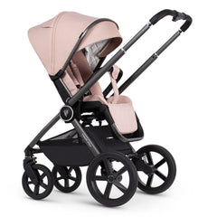Venicci Upline Travel System 3-in-1 (Misty Rose) - showing the seat unit and chassis together as the pushchair in parent-facing mode