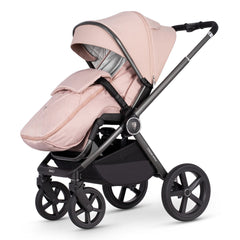 Venicci Upline Travel System 3-in-1 (Misty Rose) - showing the pushchair with the included footmuff