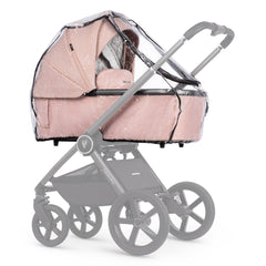 Venicci Upline Travel System 3-in-1 (Misty Rose) - showing the pram fitted with the included raincover