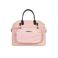 Venicci Upline Travel System 3-in-1 (Misty Rose) - showing the included changing bag. The small bag is detachable and can be used as a crossbody bag.