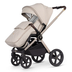 Venicci Upline Pushchair Pram Set 2-in-1 (Stone Beige) - showing the pushchair with the included footmuff