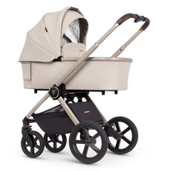 Venicci Upline Pushchair Pram Set 2-in-1 (Stone Beige) - showing the carrycot and chassis together as the pram