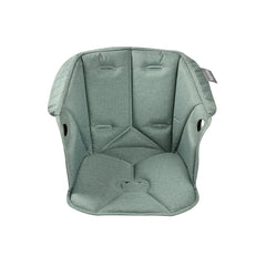 BEABA Up & Down Evolutive Highchair Bundle (White/Sage) - showing the included infant/toddler seat cushion in sage green